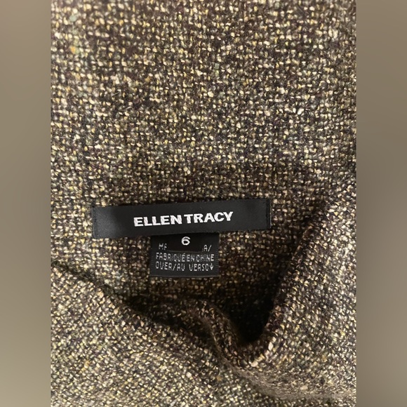 Ellen Tracy Wool Embellished Swing Coat Holiday Jacket - Picture 9 of 14